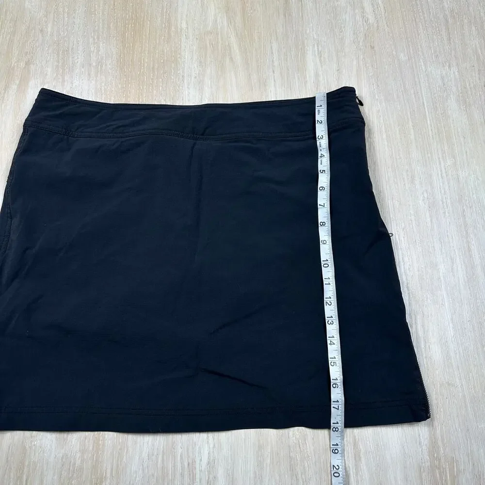 Athleta Black Jenner Athletic Stretch Zipper Detail Golf Tennis Gym Skort 14 - Picture 5 of 13